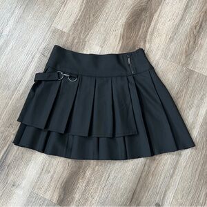 Ideology Black Pleated Mini Skirt